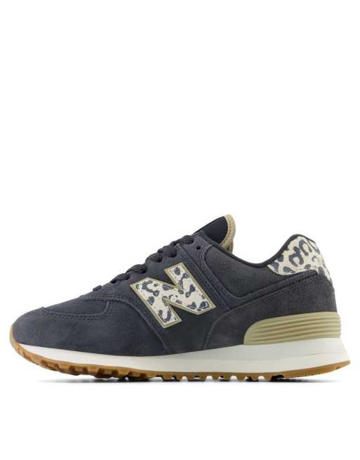 New Balance - 574 - Sneakers nere e leopardate , 2 di 4