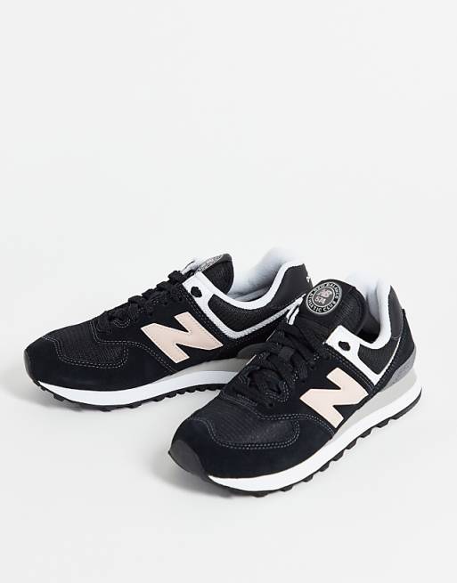 New Balance - 574 - Sneakers nere e rosa New Balance - 574 - Sneakers nere e rosa