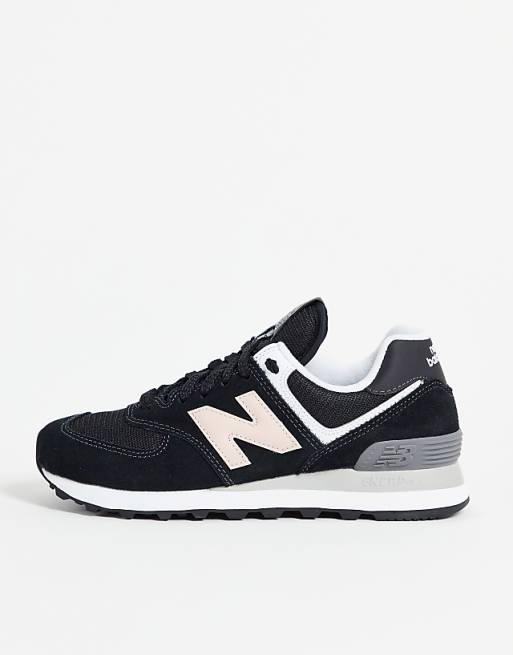 New Balance - 574 - Sneakers nere e rosa New Balance - 574 - Sneakers nere e rosa