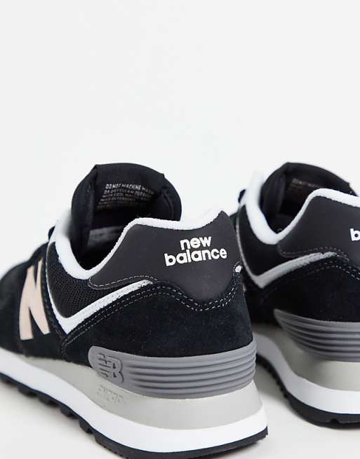 New Balance - 574 - Sneakers nere e rosa ماء البطارية New Balance - 574 - Sneakers nere e rosa ماء البطارية