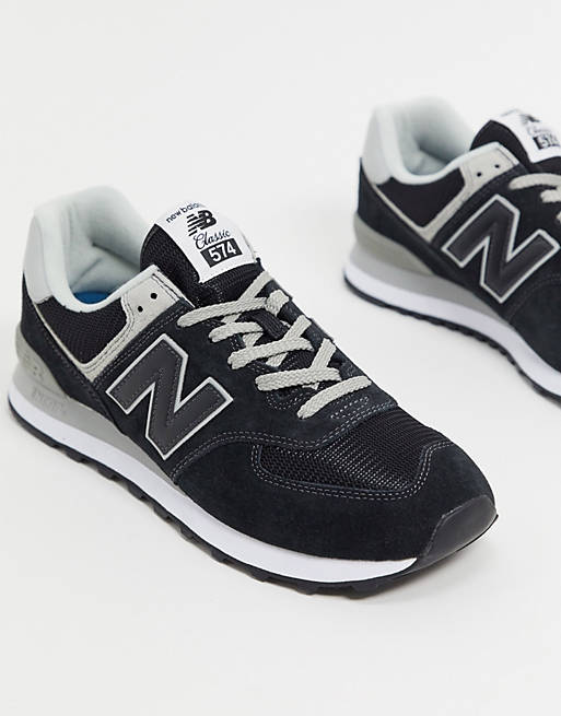 New Balance - 574 - Sneakers nero scamosciato | ASOS