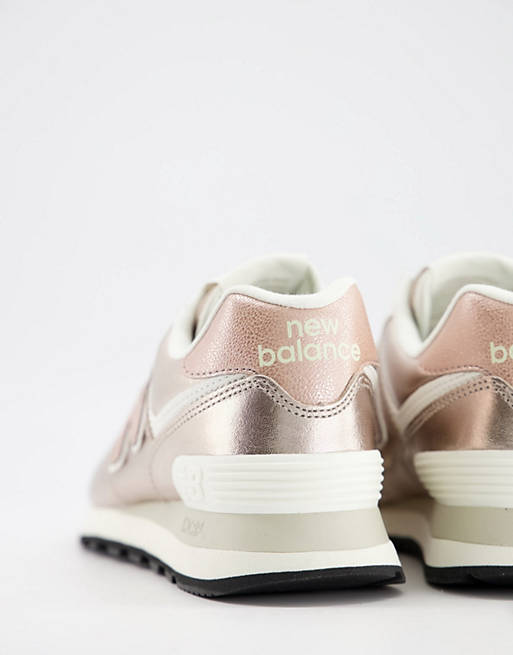 New Balance - 574 - Sneakers rosa metallico