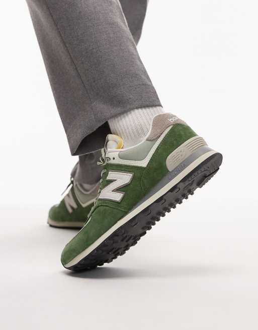 New Balance - 574 - Sneakers verde scuro , 3 di 5