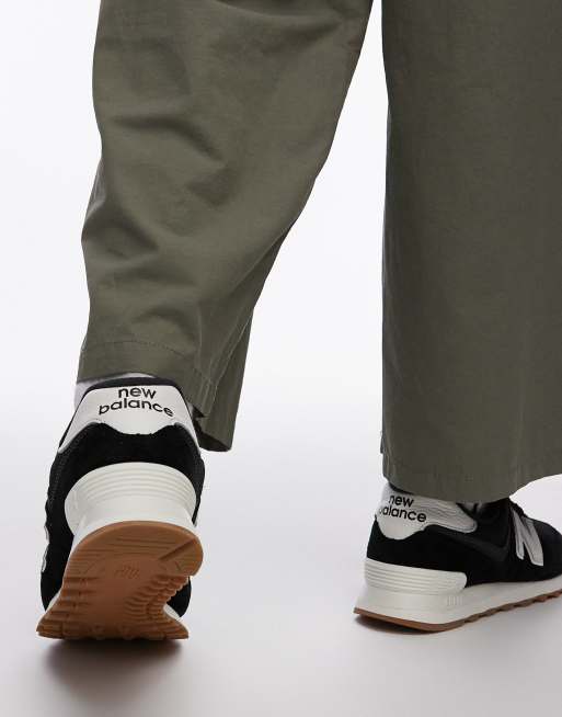 New Balance 574 — Sorte og hvide sneakers ASOS