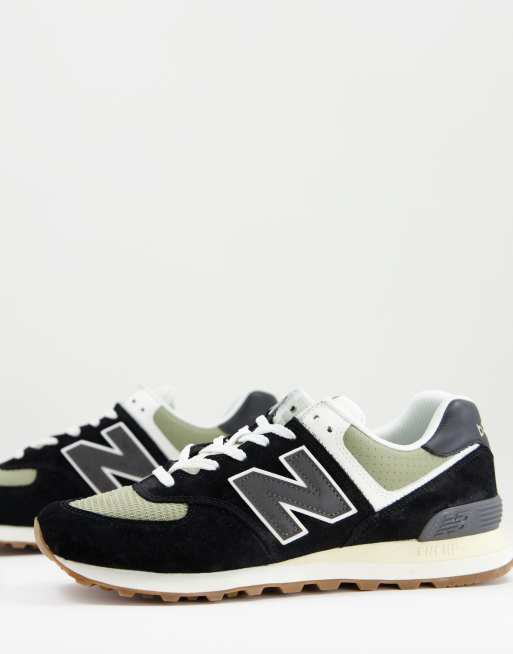 New Balance - 574 - Sorte og sølvfarvede sneakers