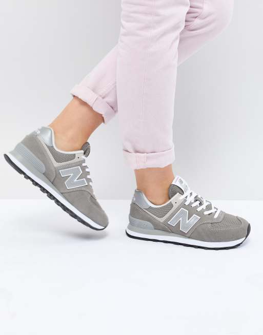 New balance 574 grey suede online