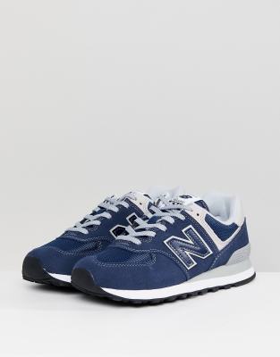 new balance 574 navy suede