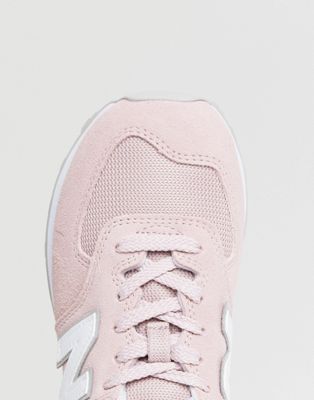 new balance pink 574 v2 suede trainers