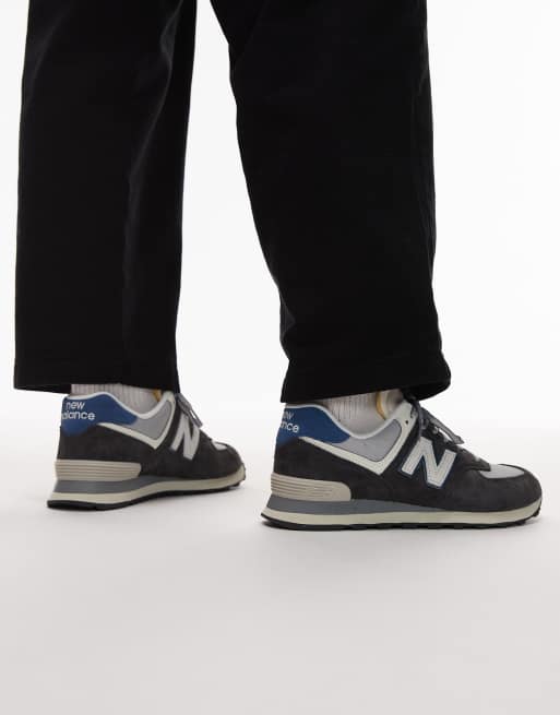 New Balance – 574 – Szaro-turkusowe buty sportowe unisex, 3 z 5