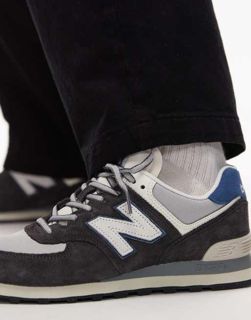 New Balance – 574 – Szaro-turkusowe buty sportowe unisex, 4 z 5