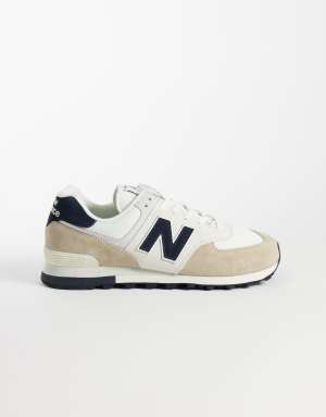 New Balance 574 trainers in beige and black