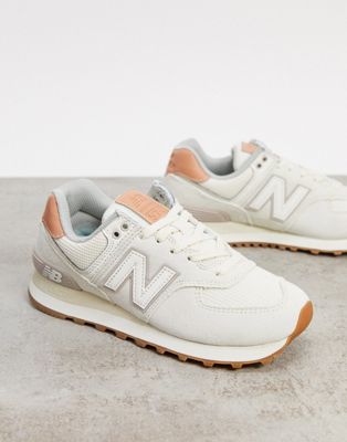 New Balance 574 trainers in beige and 