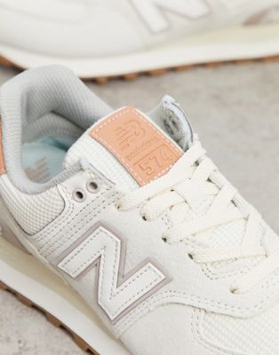 New Balance 574 trainers in beige and 