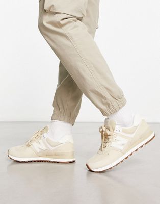New Balance 574 trainers in beige | ASOS
