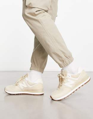 New Balance 574 trainers in beige | ASOS