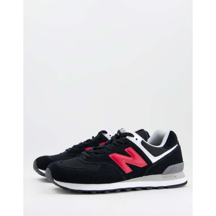 New balance 574 discount grey black red