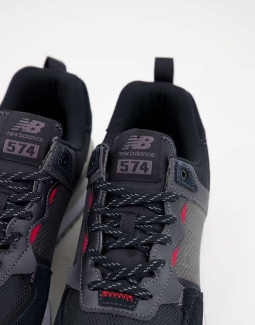 New balance 574 clearance noir rouge