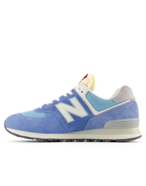New Balance 574 trainers in blue - view 1
