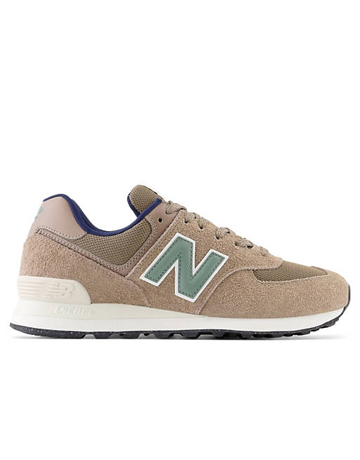 New Balance 574 trainers in brown | ASOS