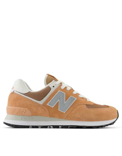 New balance beige y orange 574 trainers hotsell