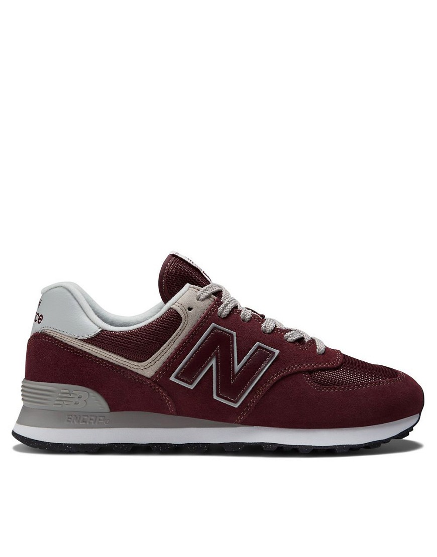 New Balance 574 trainers in burgundy-Red