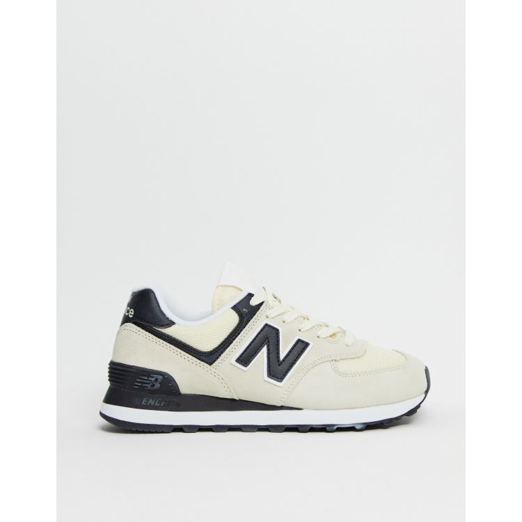 New balance 574 on sale cream