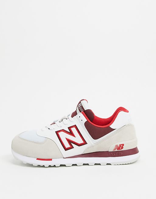 New Balance 574 trainers in cream suede | ASOS