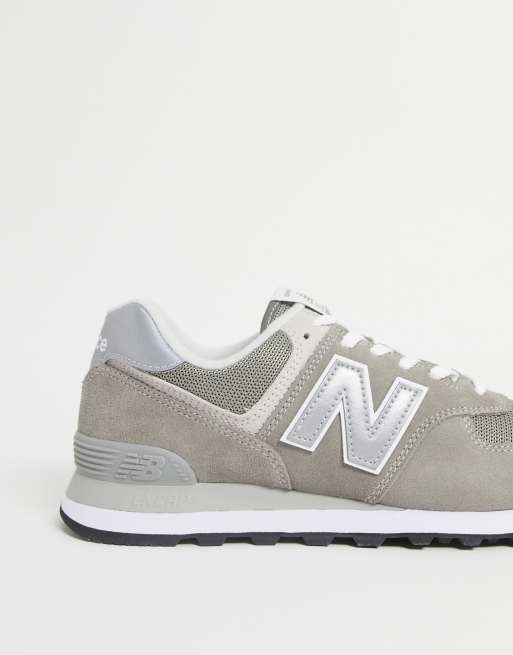 New balance 574 dark cheap grey silver