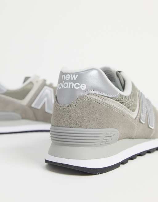 New balance grey store suede trainers