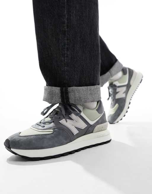 New Balance 574 trainers in dark grey ASOS