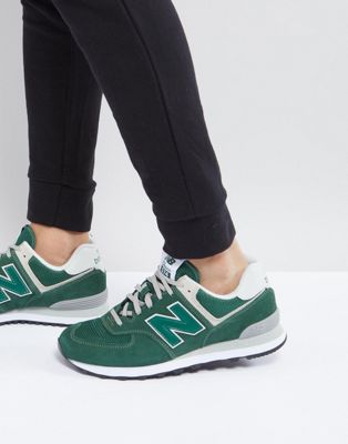 New Balance 574 Trainers In Green 
