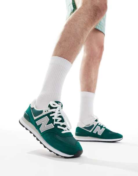 New Balance 574 trainers in green - view 1