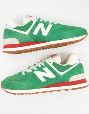 green nb trainers