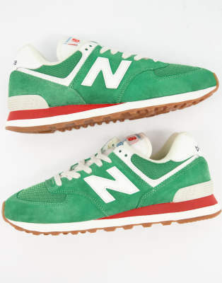 green new balance trainers