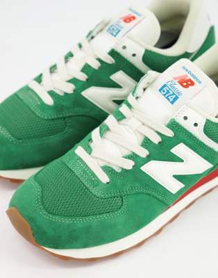 green new balance trainers