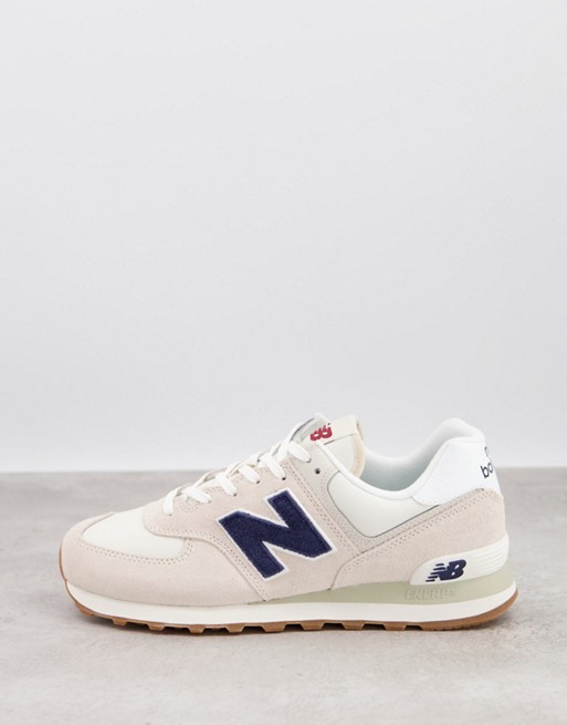 New Balance 574 trainers in tan suede