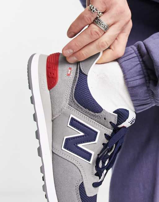 New Balance 574 trainers in grey and black