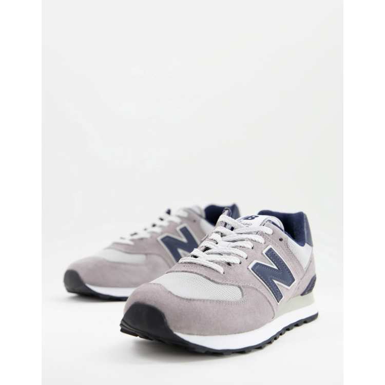 New Balance 574 trainers in grey and navy