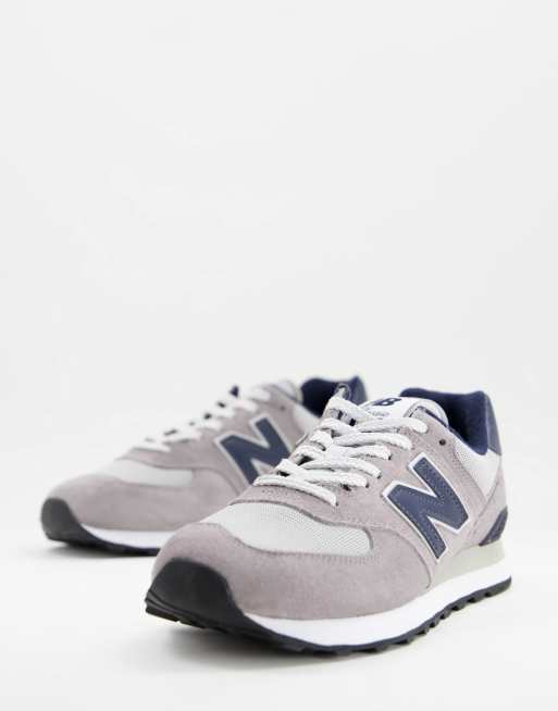 New Balance 574 trainers in grey and navy | ASOS