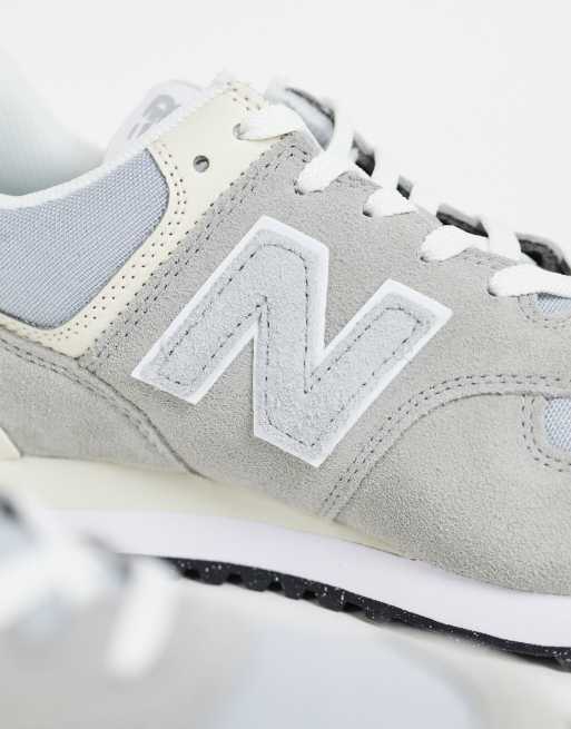 New balance 574 hotsell suede trainers in grey