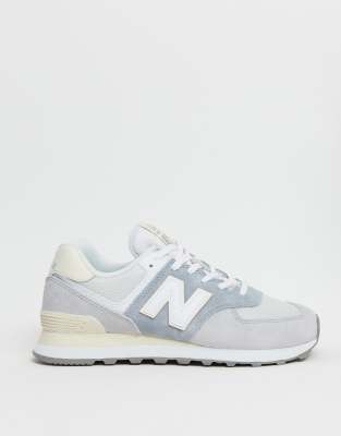 new balance light grey 574 trainers