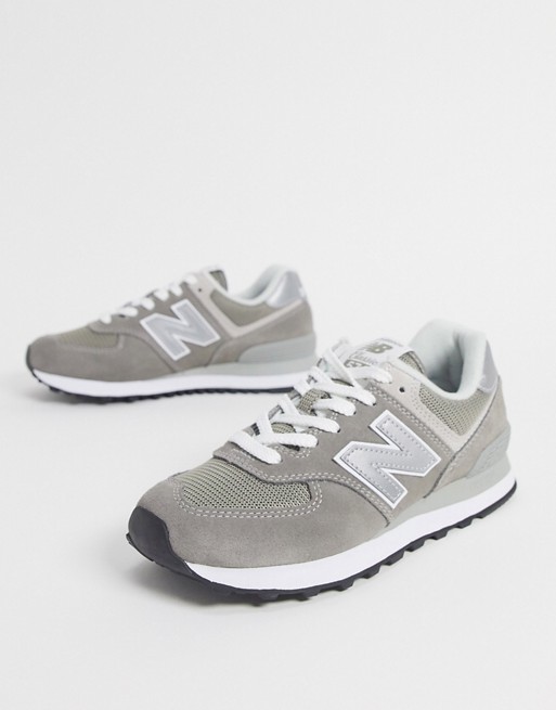 New Balance 574 trainers in khaki and grey