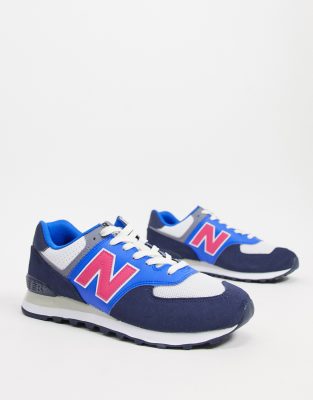 new balance navy 574 trainers