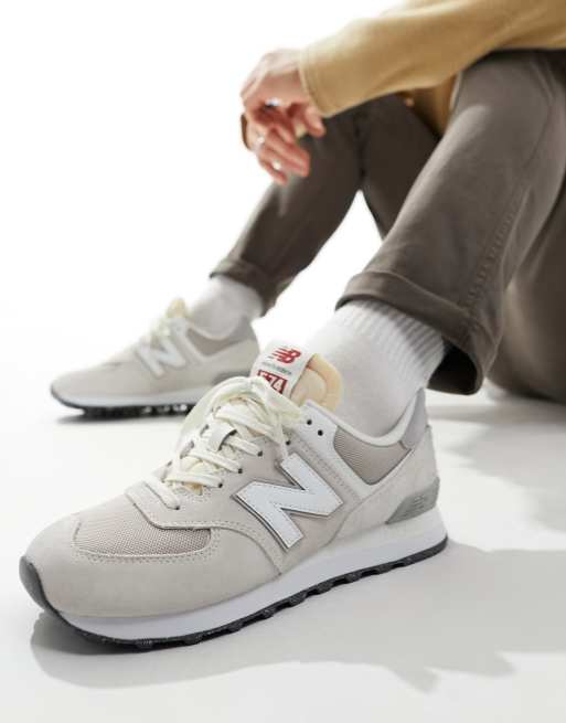 New Balance 574 trainers in light grey ASOS