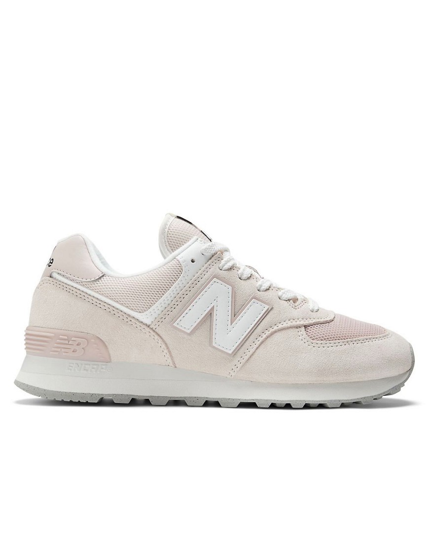 New Balance 574 trainers in light pink-Red