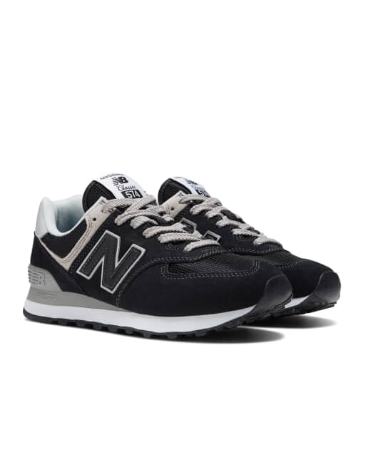 New balance 574 shop black and grey