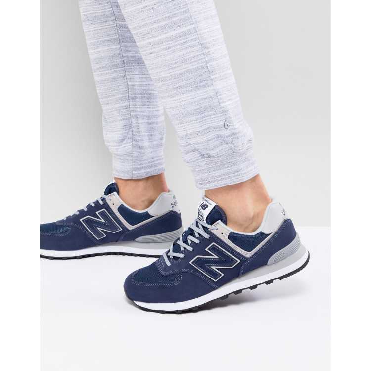 New Balance 574 Trainers In Navy ML574EGN ASOS