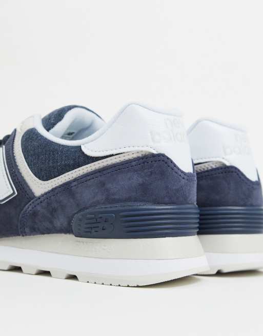 New balance 574 suede clearance navy