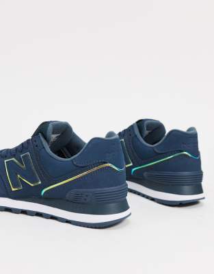 new balance 574 navy black