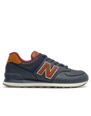 New Balance 574 trainers in nb navy - view 1